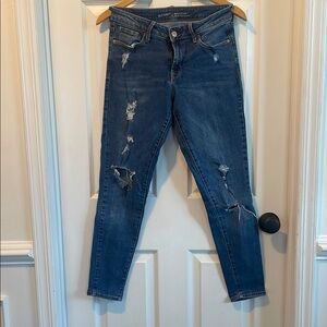 Old Navy Blue Skinny Jeans Distressed Ankle-Length